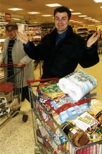 00158 Prints: Paul Ross tv presenter of the show The Big Breakfast in a Sunday People article