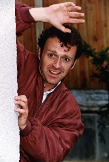 Stars Prints: Paul Usher Actor from TV Brookside leaves shop just before fire and explosion
