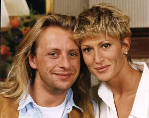 Paula Hamilton Model and film director fiance Henry Cole after announcing their plans for
