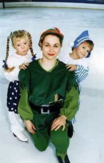 Panto Prints: Paula Wilkinson who plays Peter Pan in the Forum Ice Panto, Billingham with Loopy Loo