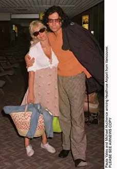 Paula Yates TV Presenter and Michael Hutchence singer arrive at Heathrow from Vancouver