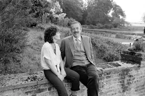 01145 Prints: Pauline Collins and Roy Marsden on the set of The Black Tower'in Norfolk