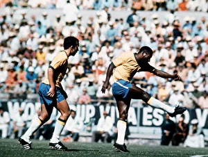 World Cup Prints: Pele Brazil 1970 World Cup Brazil Romania football