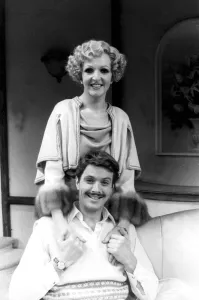 Penelope Keith and Ian Ogilvy acting together in play The Millionairess by George Bernard