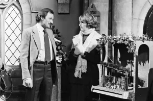 Festive Prints: Penelope Keith and Peter Bowles filming the Christmas episode of