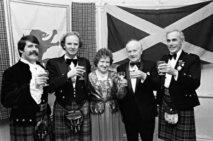 People celebrating New Years Eve at the Birmingham and Midland Scottish Society Hogmanay