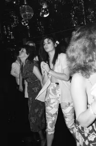 People dancing at the new nightclub Stringfellows in Covent Garden, London