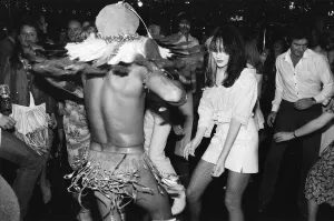 People dancing at the new nightclub Stringfellows in Covent Garden, London