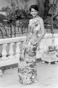 Persis Khambatta, actress, photo-call to announce role in new anti apartheid film