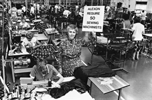 Textiles Prints: Personnel manager Tricia Hawkins of Alexon textiles factory at Alexon House in Hawthorn