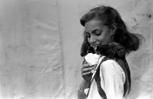 Pet Marmoset with Miss Anita September 1952 C4322