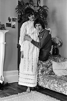 Pete Townshend of British rock group The Who with his fiancee Karen Astley