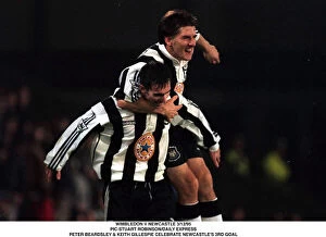 Images Dated 3rd December 1995: PETER BEARDSLEY AND KEITH GILLESPIE WIMBLEDON V NEWCASTLE FC