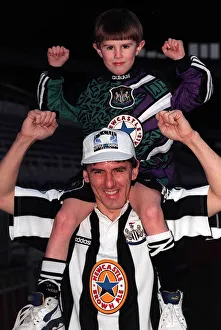 Peter Beardsley Newcastle United football player with son Andrew