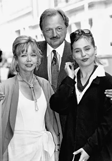 Peter Bowles Actor with actresses Angharad Rees and Tara Fitzgerald at the BBC Drama