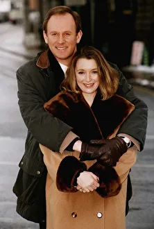 Peter Davison Actor in the BBC Comedy series Ain t Misbeahvin cuddles actress Lesley