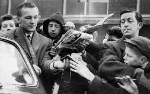 Peter Dobing Blackburn Rovers Football Player arrives at St