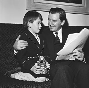 Peter Hawkins the man behind the voice of the Daleks seen here reading through his script