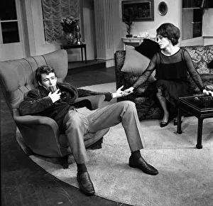 Square Prints: Peter O Toole actor with actress wife Sian Phillips Jun 1965 rehearsing for the play