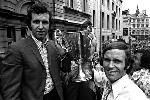 Core93 Prints: Peter Osgood and John Dempsie of Chelsea on open top bus with European cup winners cup