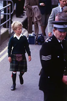 01395 Prints: Peter Phillips September 1985 son of Princess Anne in Scotland