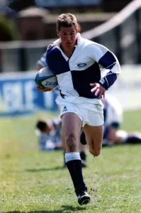 00448 Prints: Peter Phillips the son of Princess Anne at the School Rugby Sevens played at Kingston