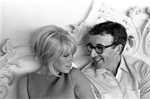 Peter Sellers and Britt Ekland, seen here spending their first quiet weekend at home