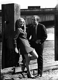 Peter Sellers with Sinead Cusak daughter of actor Cyril Cusak filming with Peter Sellers