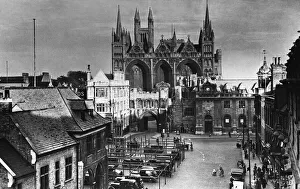 Peterborough Cathedral Cambridgeshire circa 1939 Landmark Religion