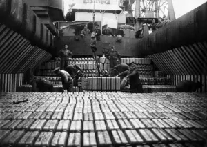 01207 Prints: Petra for Normandy. A fleet of small ships are enabling our troops in Normandy to