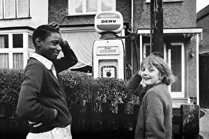 Petrol Station Prints: Petrol pump in garden, for one enterprising Erdington Resident during fuel shortages
