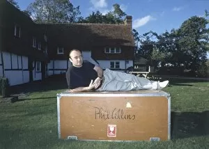 Images Dated 1st December 1989: Phil Collins singer, songwriter & drummer pictured at home December 1989