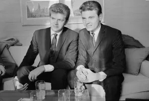 Phil (left) and Don Everly, American singing duo The Everly Brothers