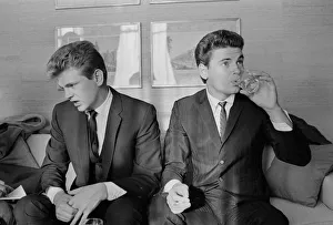 Phil (left) and Don Everly, American singing duo The Everly Brothers