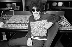 00882 Prints: Phil Lynott of Thin Lizzy during a recording session for the groups new album