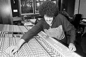 00882 Prints: Phil Lynott of Thin Lizzy during a recording session for the groups new album