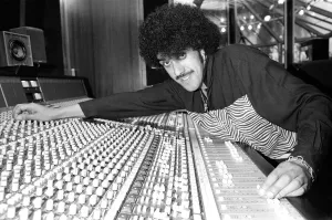 00882 Prints: Phil Lynott of Thin Lizzy during a recording session for the groups new album