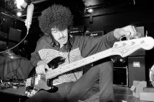 00882 Prints: Phil Lynott of Thin Lizzy during a recording session for the groups new album