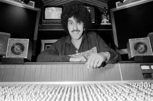 00882 Prints: Phil Lynott of Thin Lizzy during a recording session for the groups new album