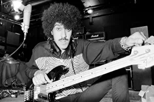 Phil Lynott of Thin Lizzy during a recording session for the groups new album
