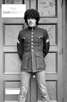 Phil Lynott of Thin Lizzy during a recording session for the groups new album