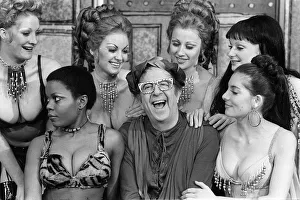 Phil Silvers Jan 1974 the celebrated American actor and comedian seen with the sexy girls
