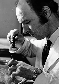 Silver Prints: Philip Moody, chaser and embosser, pictured at workin his workshop