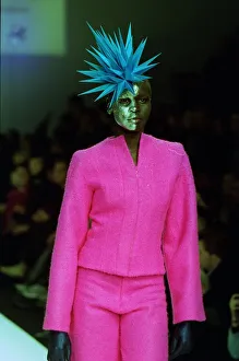 Mask Prints: PHILIP TREACYs FASHION DESIGNS AT LONDON FASHION WEEK