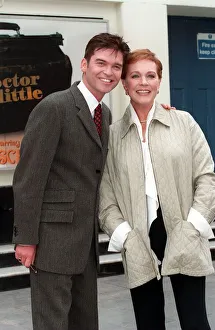 Phillip Schofield television presenter and actor June 1998 with Julie Andrews at a photo