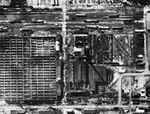 Air Raids Prints: Photo Reconnaissance image taken following RAF Bomber Command raid on Nurenburg