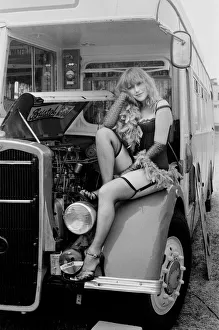 Fairground Prints: Photo shows Shakespearean actress Helen Mirren trying out her fantasy as a fairground