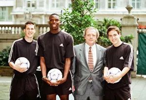 Adidas Prints: Photocall - Addidas - Gordon Taylor of the PFA with young football players