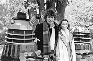 Photocall - Doctor Who, actor Tom Baker - the 4th Doctor - pictured with fellow Time Lord