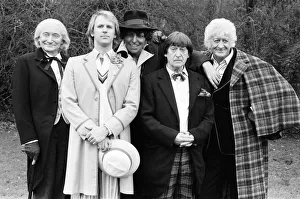Photocall for special 90 minute Doctor Who episode titled The Five Doctors